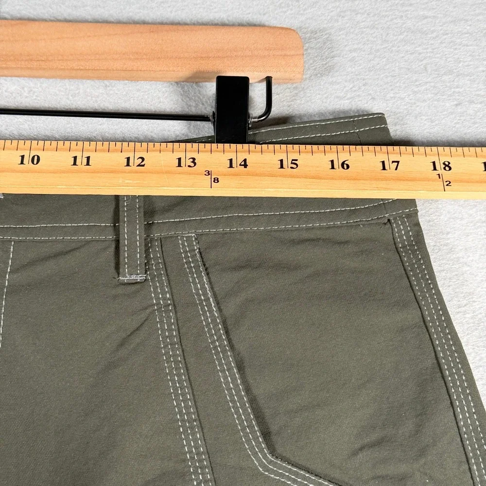 AFTCO Mens Fishing Shorts Olive Green Size 34 Nylon Stretch Cargo Utility Pliers